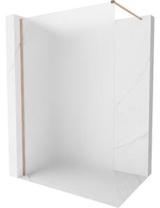 Mexen, Mexen Kioto-X sprchová stěna 50 x 200 cm, matná 10 mm, broušená měď - 800-050-101-65-30-X