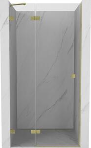 Mexen, Mexen Lunar levé výklopné sprchové dveře 70 cm, transparentní, broušené zlaté - 834-070-000-55-00-L