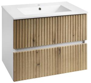 Aqualine Aqualine, PANEDA STRIP umyvadlová skříňka 69,5x55x45,2cm, dub emporio, PN370