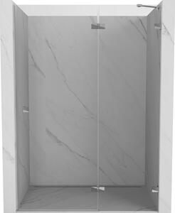 Mexen, Mexen Lunar pravé otočné sprchové dveře 130 cm, transparentní, chrom - 834-130-000-01-00-P