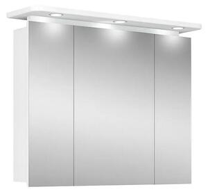 Riva Zrcadlová skříňka s LED osvětlením Aquila, 75,2 × 92,3 × 25 cm