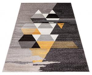 Makro Abra Moderní kusový koberec ELEFANTA 71733/37254 Geometrický tmavě šedý žlutý Rozměr: 240x330 cm