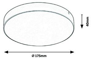 Rabalux LED venkovní kulaté stropní svítidlo TARTU 18W/1800lm/2800-6000K/CCT/IP44/bílá