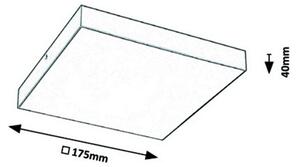 Rabalux LED venkovní stropní svítidlo TARTU 18W | 1800lm | 2800-6000K CCT | IP44 - černá