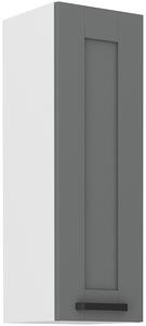 STL 30 cm skříňka horní jednodveřová LUNA (výška 90 cm) Barevné provedení LUNA: Bílá / Prachově šedá