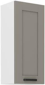 STL 40 cm skříňka horní jednodveřová LUNA (výška 90 cm) Barevné provedení LUNA: Bílá / Prachově šedá