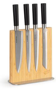 Klarstein Stojan na nože, rovný, magnetický, na 8-12 nožů, bambus, nerezová ocel