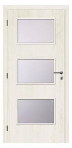 Solodoor Interiérové dveře Etta 6, 70 L, 750 × 1985 mm, fólie, levé, Andorra white, prosklené