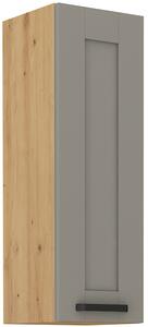 STL 30 cm skříňka horní jednodveřová LUNA (výška 90 cm) Barevné provedení LUNA: Dub Artisan / Jílově šedá