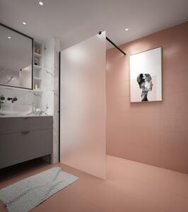 Erga Paris, sprchová zástěna Walk-In 50x200 cm, 8mm sklo námraza, černý profil, ERG-V02-PARIS-050x200-FR-BK