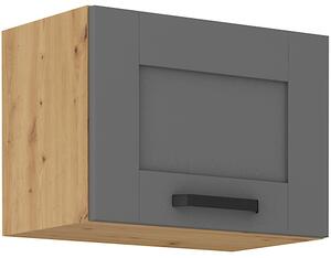 STL 50 cm skříňka horní jednodveřová (otevírání nahoru) LUNA Barevné provedení LUNA: Dub Artisan / Jílově šedá