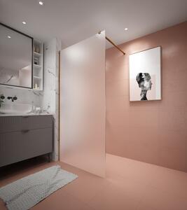 Erga Paris, sprchová zástěna Walk-In 50x200 cm, 8mm sklo námraza, zlatý matný profil, ERG-V02-PARIS-050x200-FR-GB