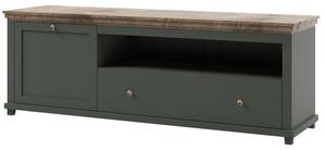 TV stolek/skříňka Elvina Typ 40 (tmavě zelená + dub lefkas). 1022383