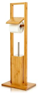Blumfeldt WC garnitura, včetně toaletního kartáče, 36 × 82 × 21 cm, odolná proti vlhkosti, bambus
