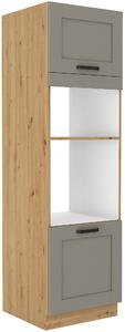 STL 60 cm skříňka vysoká 2D na mikrovlnnou a pečící vestavnou troubu LUNA Barevné provedení LUNA: Dub Artisan / Bílý mat