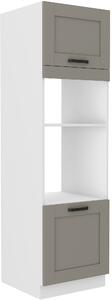STL 60 cm skříňka vysoká 2D na mikrovlnnou a pečící vestavnou troubu LUNA Barevné provedení LUNA: Bílá / Jílově šedá