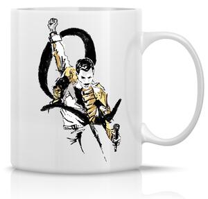 FREDDIE MERCURY - klasický bílý keramický hrníček 300 ml