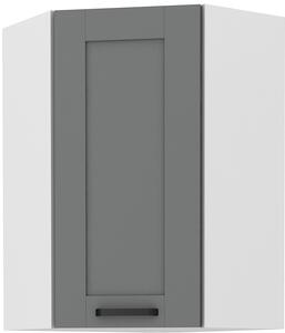 STL Rohová skříňka horní LUNA (výška 90 cm) Barevné provedení LUNA: Dub Artisan / Jílově šedá