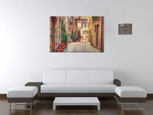 Obraz na plátně Stará cestička v Toskánsku - 3 dílný Rozměry: 120 x 80 cm
