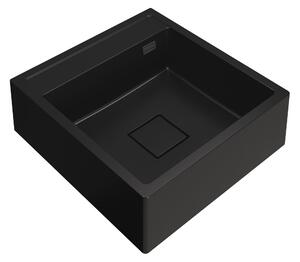 Gamma Farmerski, 1-komorový granitový dřez 600x630x210 mm, černá, GMA-ZLE000208