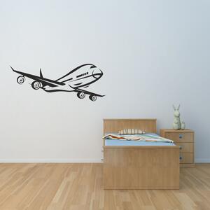 Samolepka na zeď - Letadlo (60x23 cm)
