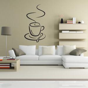 Samolepka na zeď - Šálek kávy (34x60 cm)