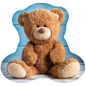 Tvarovaný 3D polštář Medvídek Teddy - 37 x 36 cm