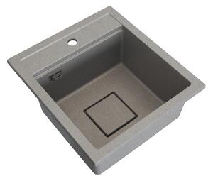 Gamma Quadro 4550, 1-komorový granitový dřez 450x495x220 mm, béžová, GMA-ZLE000219