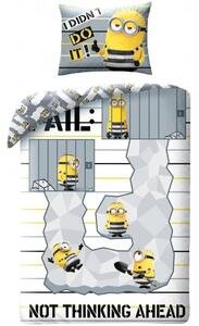 Bavlněné ložní povlečení Mimoni - motiv Útěk z vězení - 100% bavlna - 70 x 90 cm + 140 x 200 cm