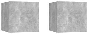 Noční stolky betonově šedé 30,5 x 30 x 30 cm dřevotříska