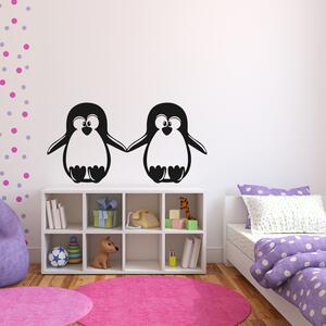 Samolepka na zeď - Dva tučňáci (60x30 cm)