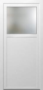 Solid Elements Vedlejší vchodové dveře Easy, 80 P, rozměr vč. zárubně: 880 × 1980 mm, plast, pravé, bílé, prosklené