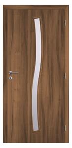 Solodoor Interiérové dveře Etta 1, 70 P, 750 × 1985 mm, fólie, pravé, ořech královský, prosklené