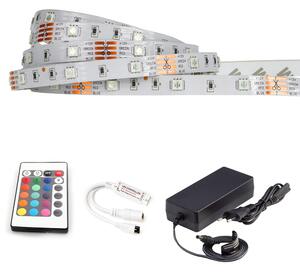 ECOLIGHT LED pásek - RGB SMD 5050 - 5m - 30LED/m - 7,2W/m - IP20 - komplet