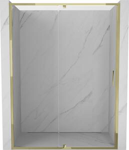 Mexen Exo, výklopné sprchové dveře 155 cm, čiré sklo, zlatá, 819-155-000-50-00