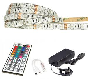 ECOLIGHT LED pásek - RGB 5050 - 2,5m - 60LED/m - 14,4W/m -IP65 - komplet - ovládání 44 tlačítek