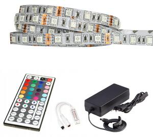 ECOLIGHT LED pásek - RGB 5050 - 2,5m - 60LED/m - 14,4W/m - IP20 - komplet - ovládání 44 tlačítek