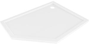 Mexen Flow Slim, pravostranná pětiúhelníková sprchová vanička 90 x 80 cm, bílá lesklá, 46P108090R
