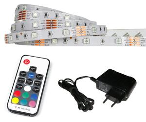 ECOLIGHT LED pásek - RGB - 2,5m - 30LED/m - IP20 - rádiový DÁLKOVÝ OVLADAČ K17 - komplet
