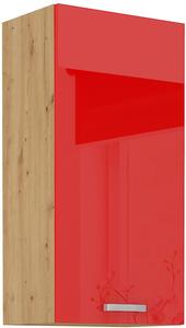 STOLARz 45 cm skříňka horní jednodveřová ARTISAN (výška 90 cm) Barevné provedení ARTISAN: Červený lesk