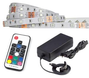 ECOLIGHT LED pásek - RGB - 5m - 30LED/m - IP20 - rádiový DÁLKOVÝ OVLADAČ K17 - komplet