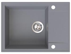 Sink Quality Sink55, kuchyňský granitový dřez 620x460x215 mm, šedá, SKQ-SINK.D.1KKO