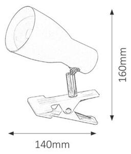 Rabalux EBONY lampa s klipem 6026