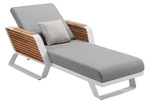 Zahradní lehátko WING WHITE GREY Exteriér | Zahradní lehátka