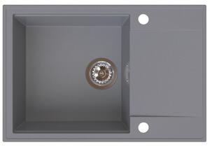 Sink Quality Sink55, kuchyňský granitový dřez 680x460x215 mm, šedá, SKQ-SINK.D.1KDO