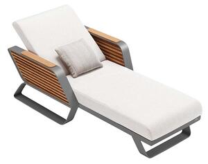 Zahradní lehátko WING GREY WHITE Exteriér | Zahradní lehátka