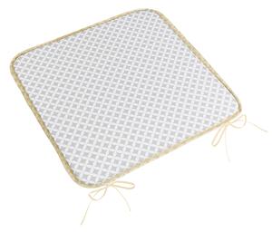BELLATEX Sedák Adéla hladký Šedá,Bílá 40x40 cm
