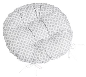BELLATEX Sedák Adéla prošívaný kulatý Šedá,Bílá průměr 40 cm
