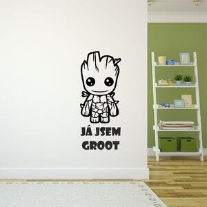 Samolepka na zeď - Já jsem Groot (25x60 cm)