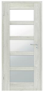 Classen Lukka Interiérové dveře M3 rámové, 60 L, 646 × 1985 mm, fólie, levé, dub šedý, prosklené